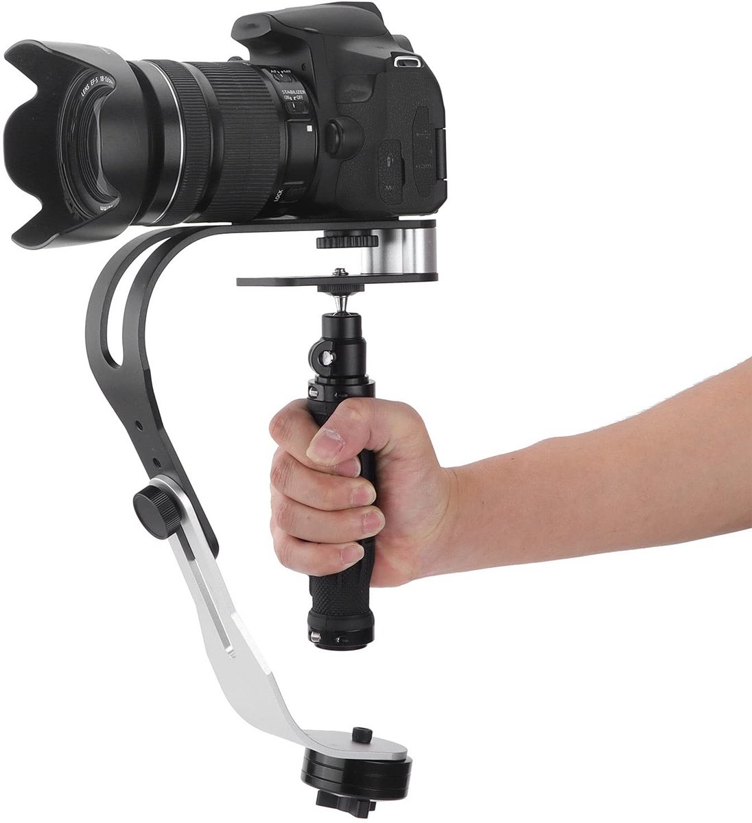 Dailygoods- Camerastabilisator Aluminiumlegering - Draagbare Video DSLR - Antislip - Verstelbaar - Twee Contragewichten - Lichtgewicht Design - Videostabilisator
