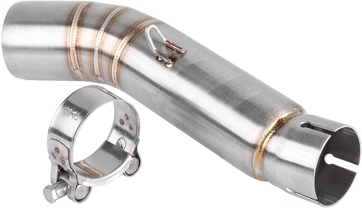 51mm/2.01" Motorradauspuff Middenpijp van RVS, Geschikt voor CBR500R, CB500X en CB500F, Verbeter de Geluidskwaliteit en Prestaties