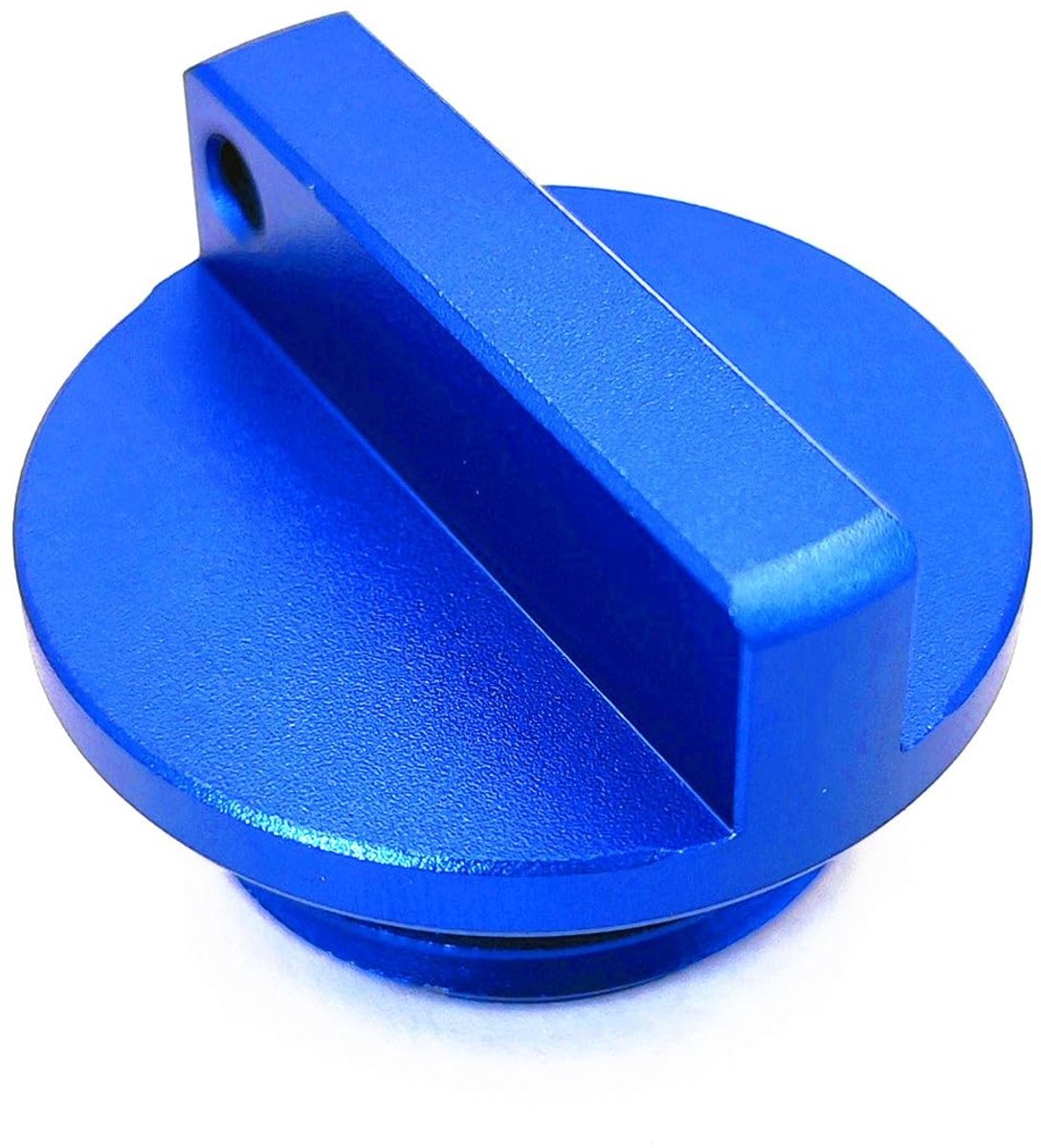 Dailygoods- Motorolie Vuldop CNC Aluminium - Compatibel met Yamaha YZF/R1/R3/R6/R25 - Plug - Schroef - Blauw - Hoogwaardige kwaliteit - Olieplug