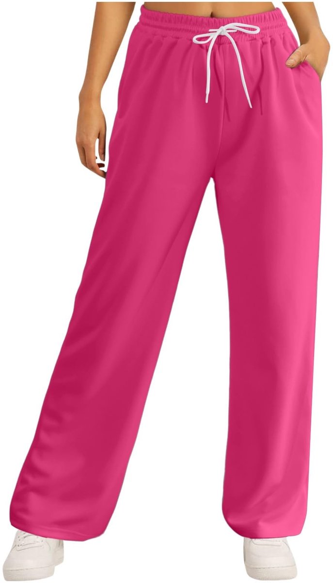 Dailygoods- Joggingbroek Fleece Gevoerd - Brede Rechte Pijpen - Hoge Taille - Joggers - Workout - Met Zakken - Yogabroek