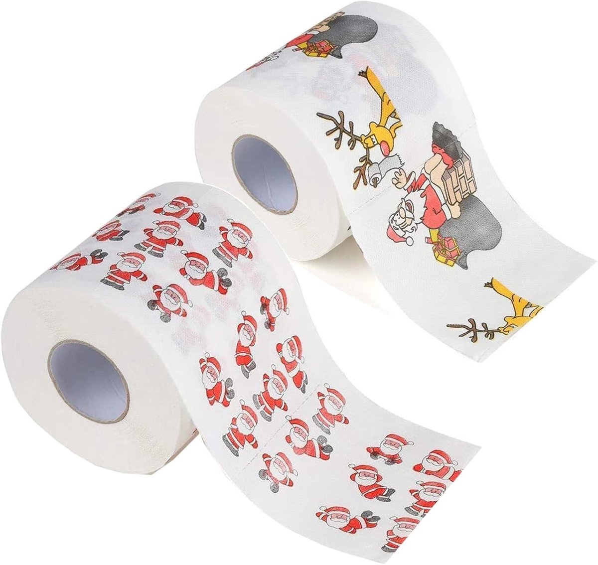 Kerst Toiletpapier - Feestelijk Servet - Huiselijke Sfeer - Unieke Afbeeldingen - 2 Rollen - Multicolor