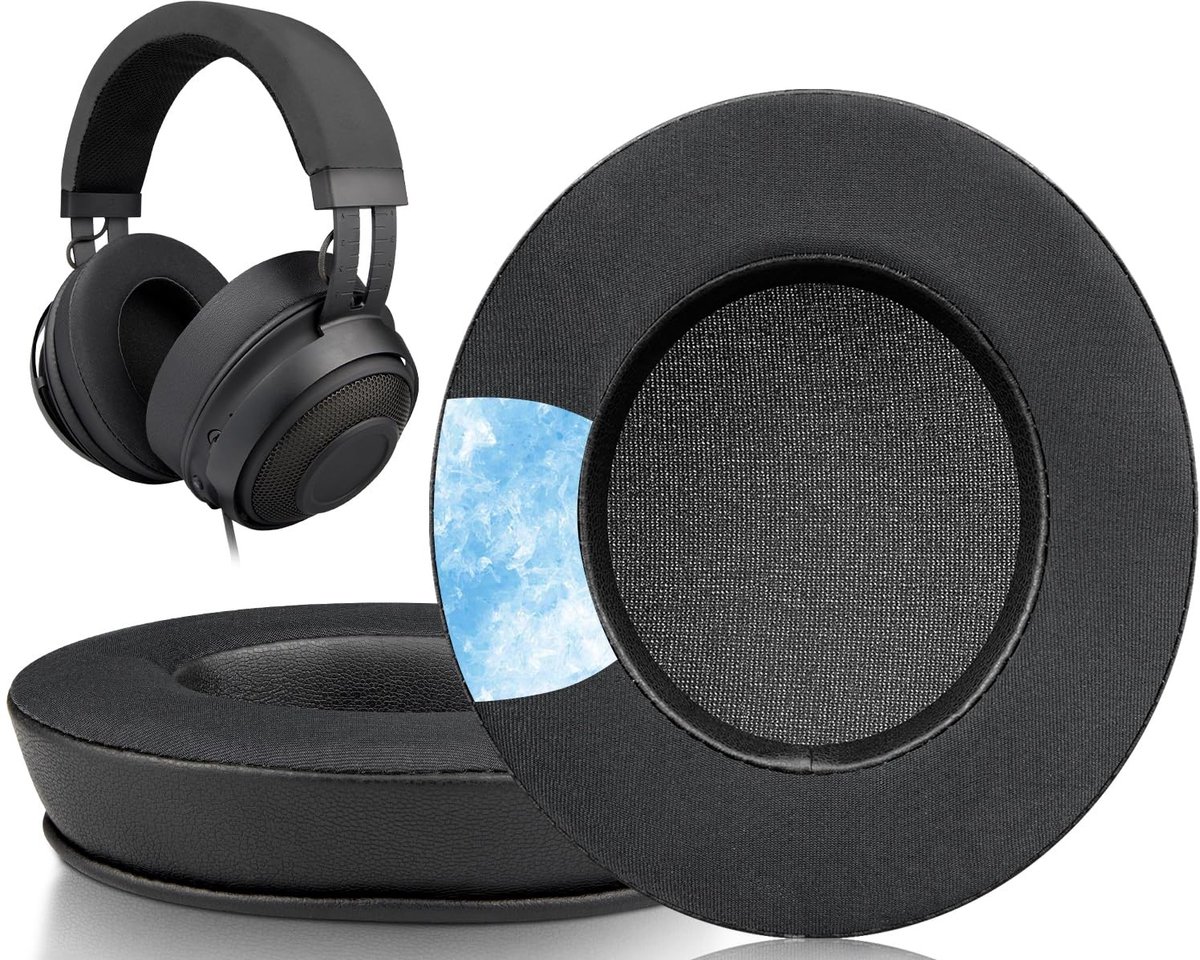 Solidchoice - Cooling-Gel Oorkussens voor Razer Kraken Headsets - Zwart