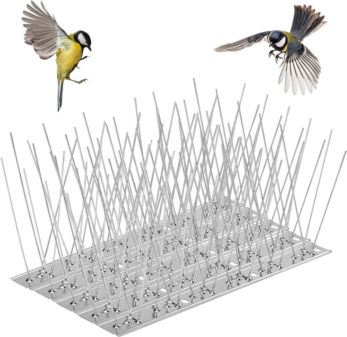 RVS Pigeon Defense Spikes 3m - Effectieve Vogelwering voor Balkon, Dak, Raam en Tuin met Duurzame Bescherming tegen Duiven en Vogels
