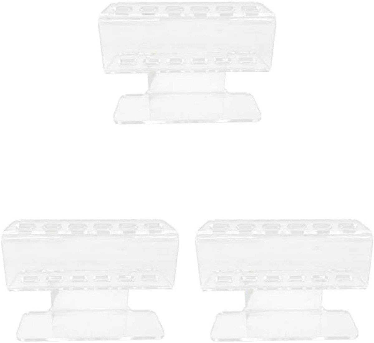 Pincet Opbergstandaard - Make-up Organisatie - Schoonheidssalon - Acryl Materiaal - 3 Stuks - Helder