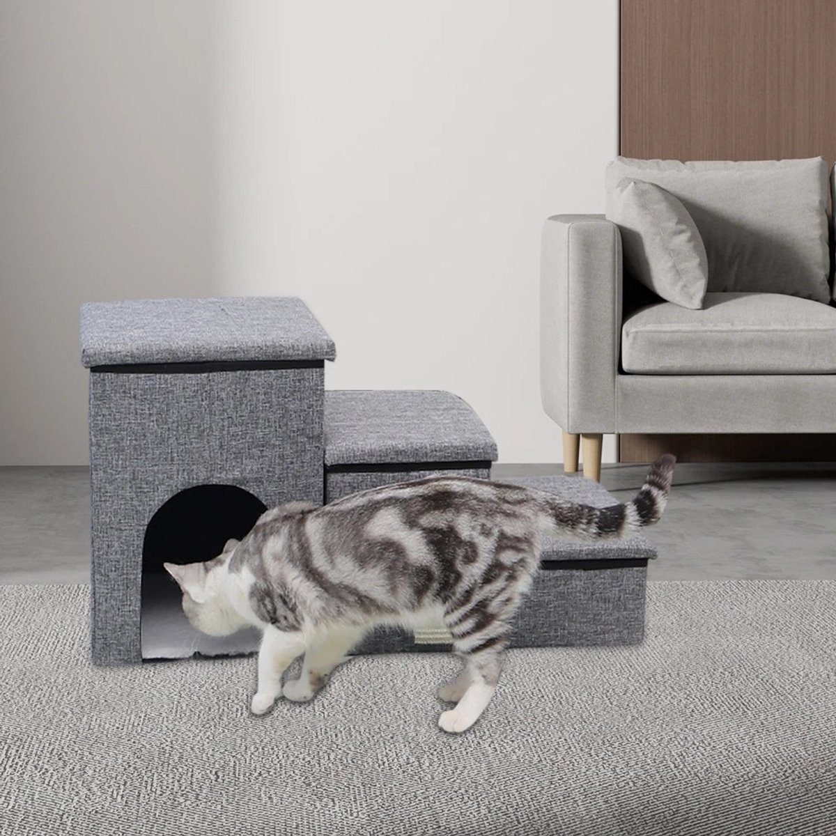 Dailygoods Opvouwbare trappen Veelzijdige huisdieren Trappen Grappig kattenspeelgoed Verstelbare hondentrap Hondenhellin