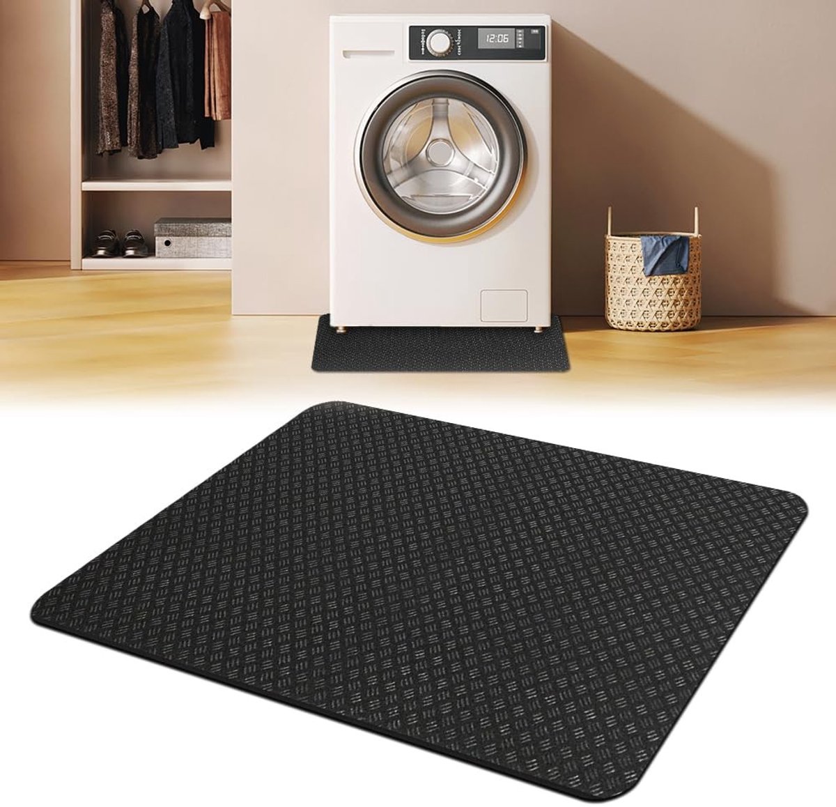 Dailygoods - Dubbelzijdige Antislip Anti-Trillingsmat voor Wasmachine - 60 x 60 cm