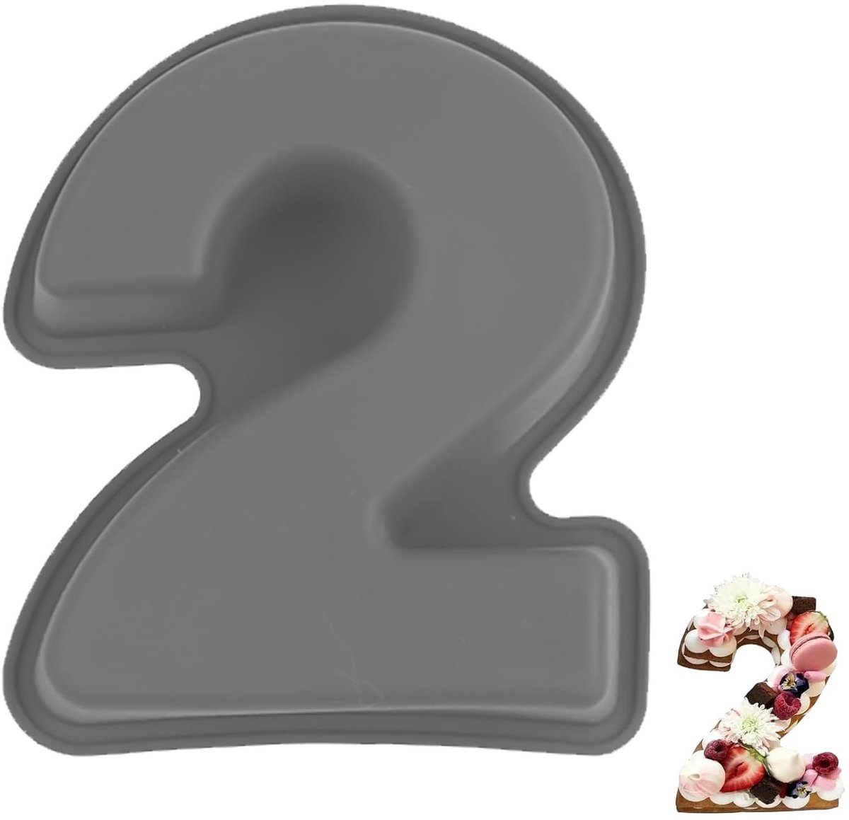 Dailygoods- Taartvorm 3D-cijfers - Siliconen - BPA-vrij - Antiaanbaklaag - Duurzaam - Geschikt voor verjaardagen - Cakevorm