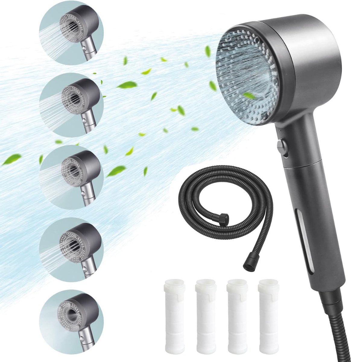 CRLYN® Douchekop met Slang - Doucheset - Waterbesparend - Zwart
