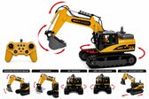 RC Excavator Die-Cast - RC Graafmachine - 12CH - 2.4GHZ - 40CM - Afstand bestuurbaar Graafmachine - Oplaadbaar