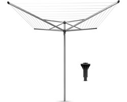 Brabantia Topspinner Droogmolen - met Betonanker - 50 m - Metallic Grey