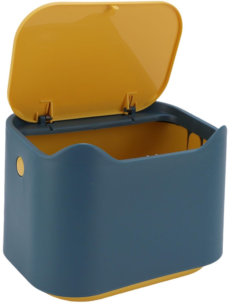 Dailygoods- Prullenbak Compact 7,09x4,92x5,12 inch - Luchtdicht - Duurzaam PP - Veilig voor huisdieren - Afvalbak voor kattenbakken - Ruimtebesparend ontwerp