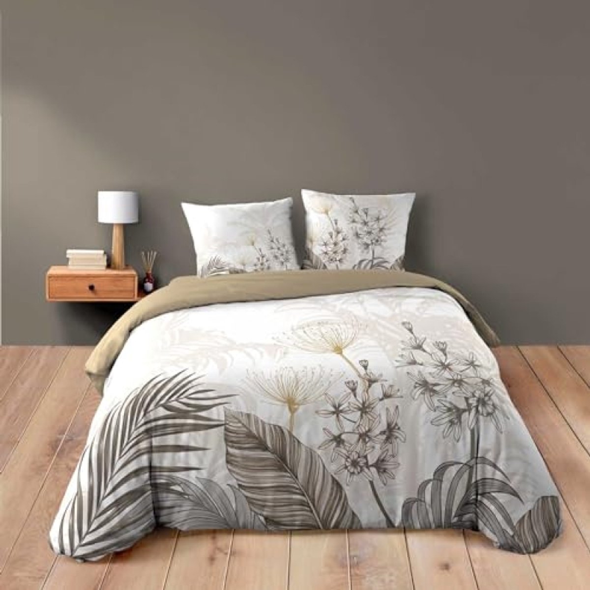 Nazik Living 3-delige set dekbedovertrek 260x240 cm + 2 kussenslopen 63x63 cm, 100% katoen, meerkleurig