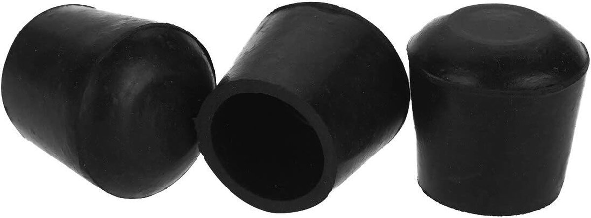 Stoelpootdoppen - Meubelbeschermers - Vloer Beschermen - Voorkomt Krassen - 14 mm - Zwart