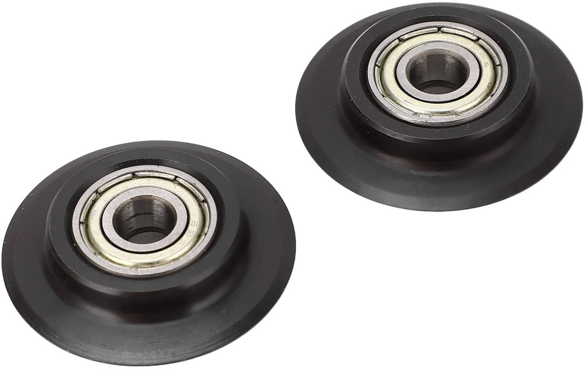 Dailygoods- Pijpsnijder Snijwiel - Gelegeerd Staal - 2 Stuks - Vervangend Wiel - Geschikt voor CT 532/CT 650/CT 670 - Zwart