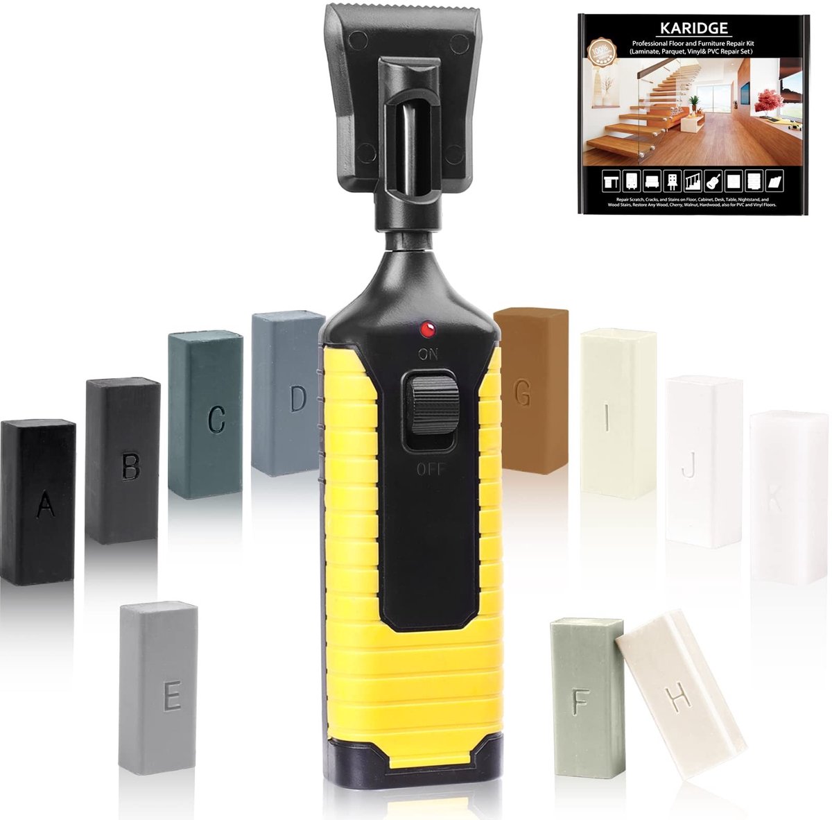 Dailygoods- Reparatiekit Grijs - Vinylvloeren/PVC - Laminaat - Hout - Meubels - Voor het repareren van krassen/scheuren/vlekken - Vloerreparatieset