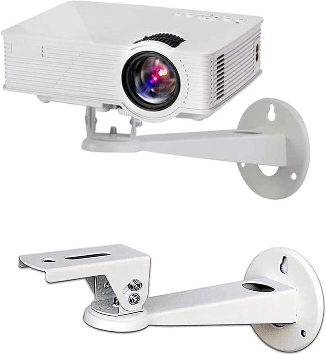 Projector Ophanging - Muurbeugel Camera - Beeld Projecteren - 360 Graden Rotatie - 175 Gram - Zilver
