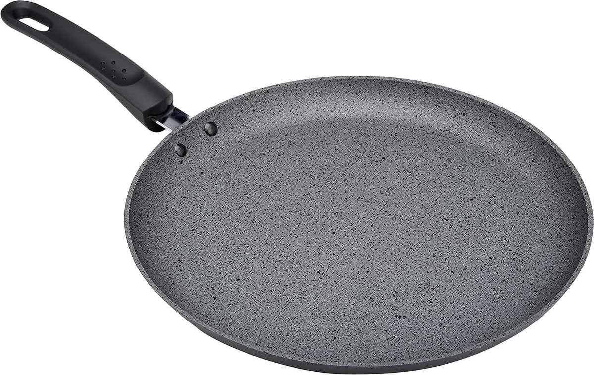 Crêpepan - Pannenkoekenpan - Pannenkoeken Bakken - Antiaanbaklaag - 28 cm - Zwart