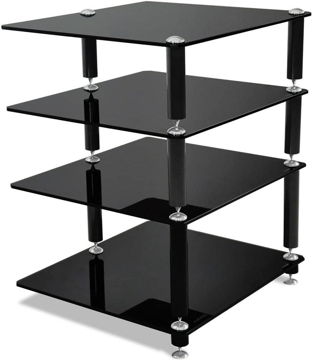 Hi-Fi Meubel - Audio Meubel - Geluid Verbeteren - Gedempte Planken - 56 x 71 x 50 cm - Zwart