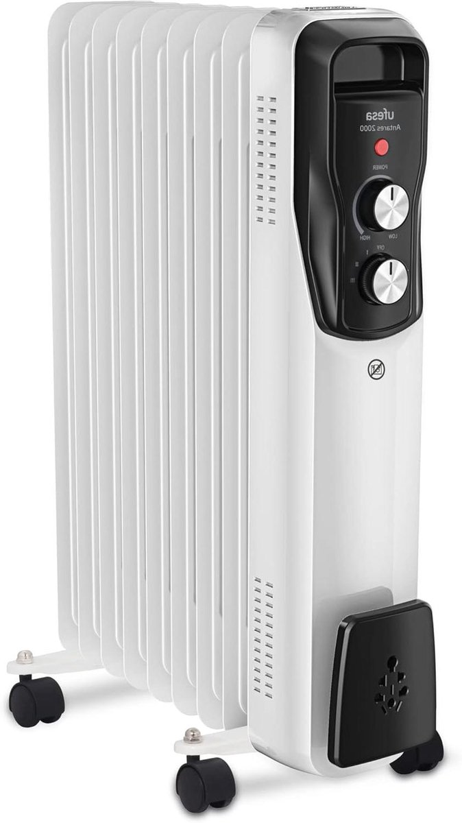 Olieradiator - Verwarmingselement - Ruimte Verwarmen - 9 Ribben - 2000W - Wit