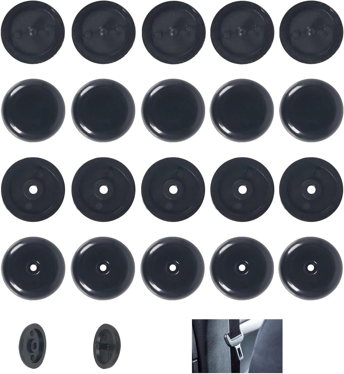 Gordelstoppers Auto - Gordel Clips - Verhoogt Draagcomfort - Universele Pasvorm - 10 Paar - Kunststof