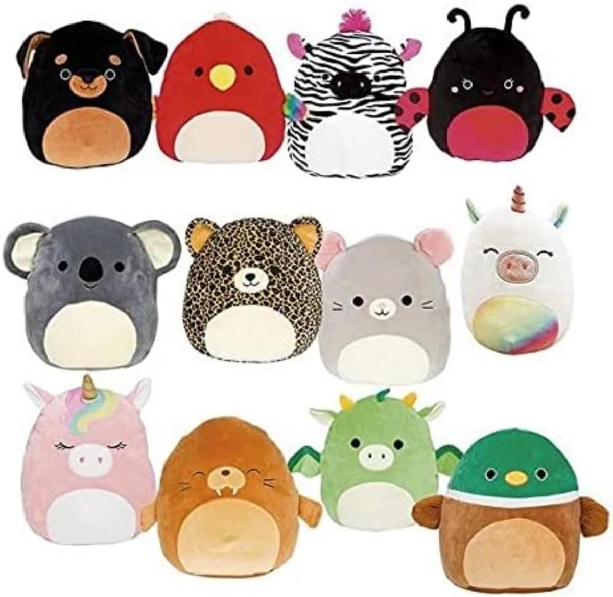 Pluche Kussen - Knuffel Dier - Ontspanning Thuis - Zachte Vulling - 20 cm - Geassorteerd