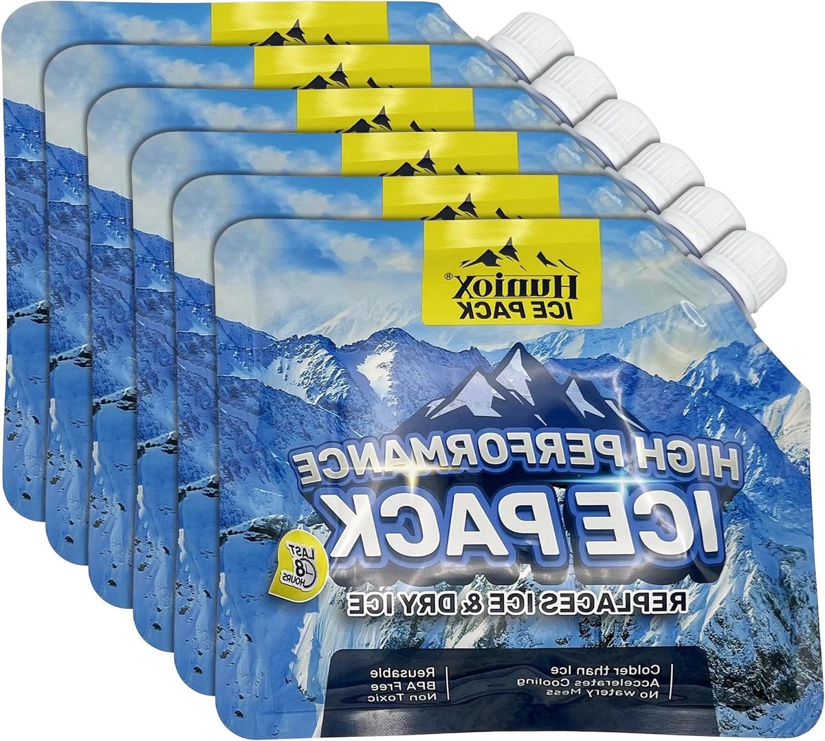 IJsblokken - Koelaccu - Voedsel Koel Houden - Langdurige Kou - 6 Stuks - Blauw