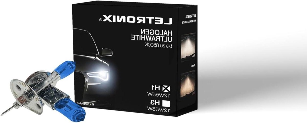 Halogeen Autolampen - Wit Xenon Licht - Verkeersverlichting - Xenongas Gevuld - H1 55W - Koud Wit
