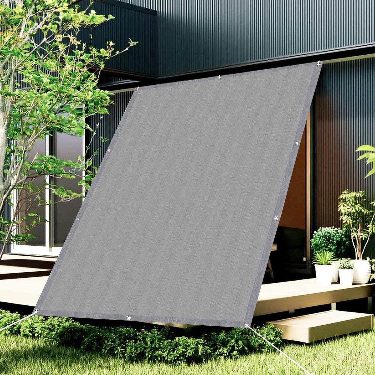 Schaduwdoek Tuin - Privacy Scherm - Buiten Ontspannen - UV Beschermend - 4 x 10 meter - Grijs