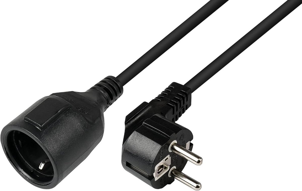 Verlengkabel 5 meter met aardstekker - Zware Stroomkabel 1,5mm²