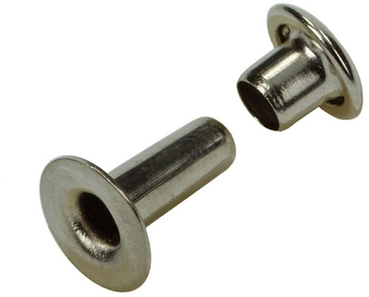 Mack Messing Vernikkelde Klinknagels 10 stuks 3,3 x 9 mm