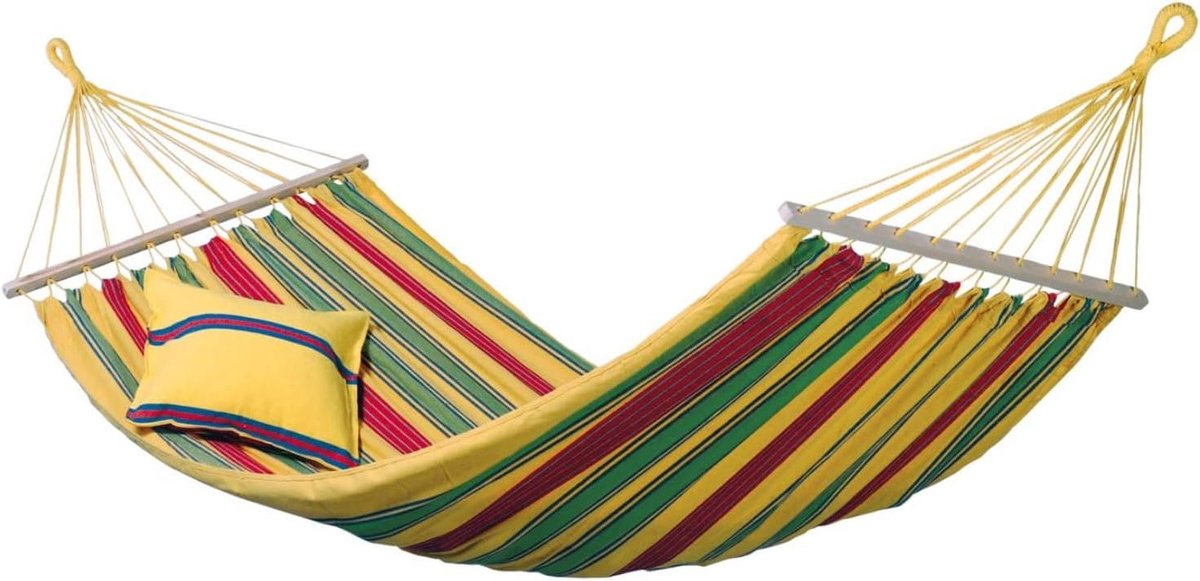 Hangmat - Reis Hangmat - Ontspannen Buiten - Weerbestendig EllTex - 210 x 120 cm - Vanilla