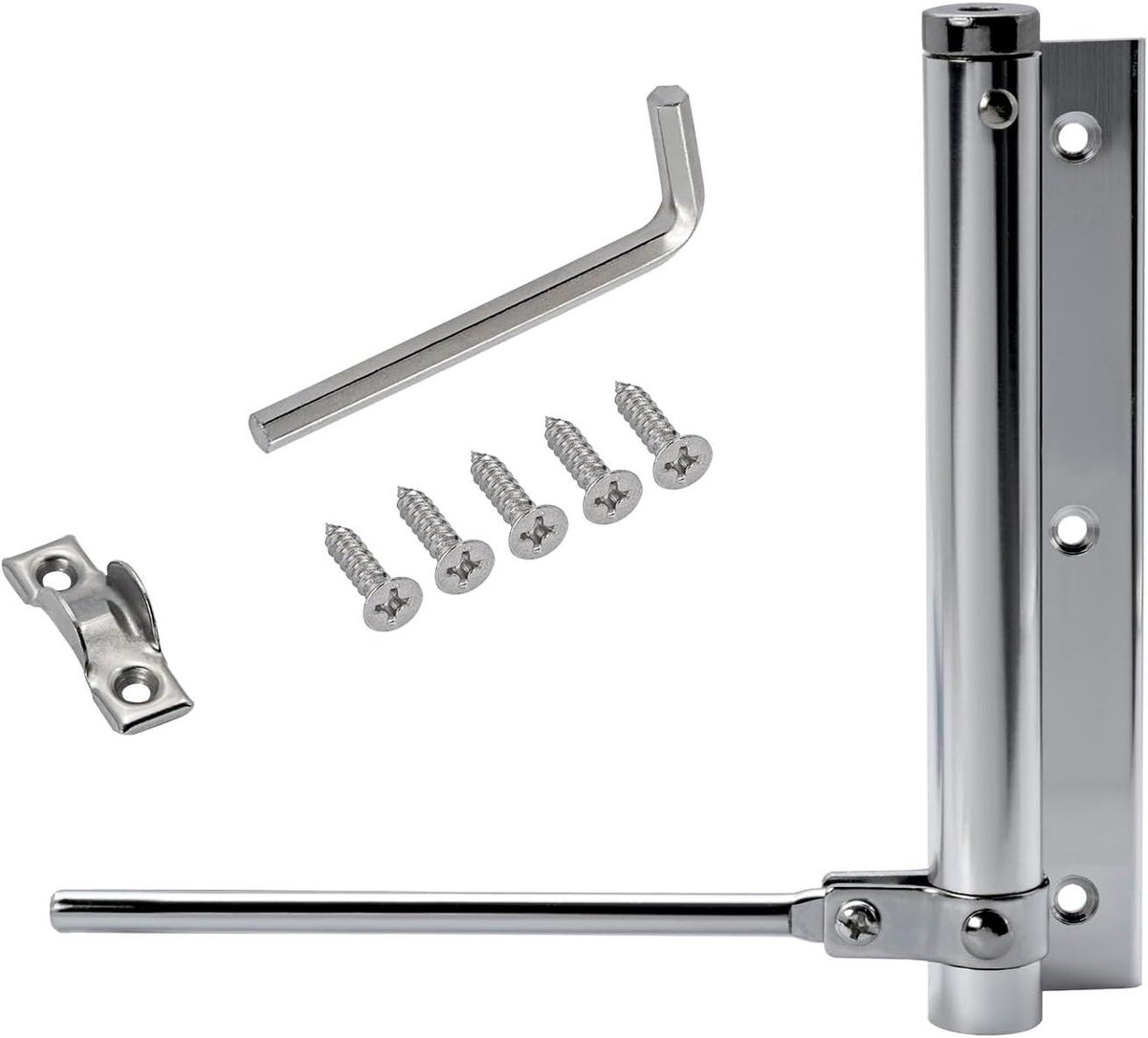 Deurveren - Automatische sluiters - Zachte sluiting - Hardgespringen veer - 75 kg deurgewicht - Glanzend