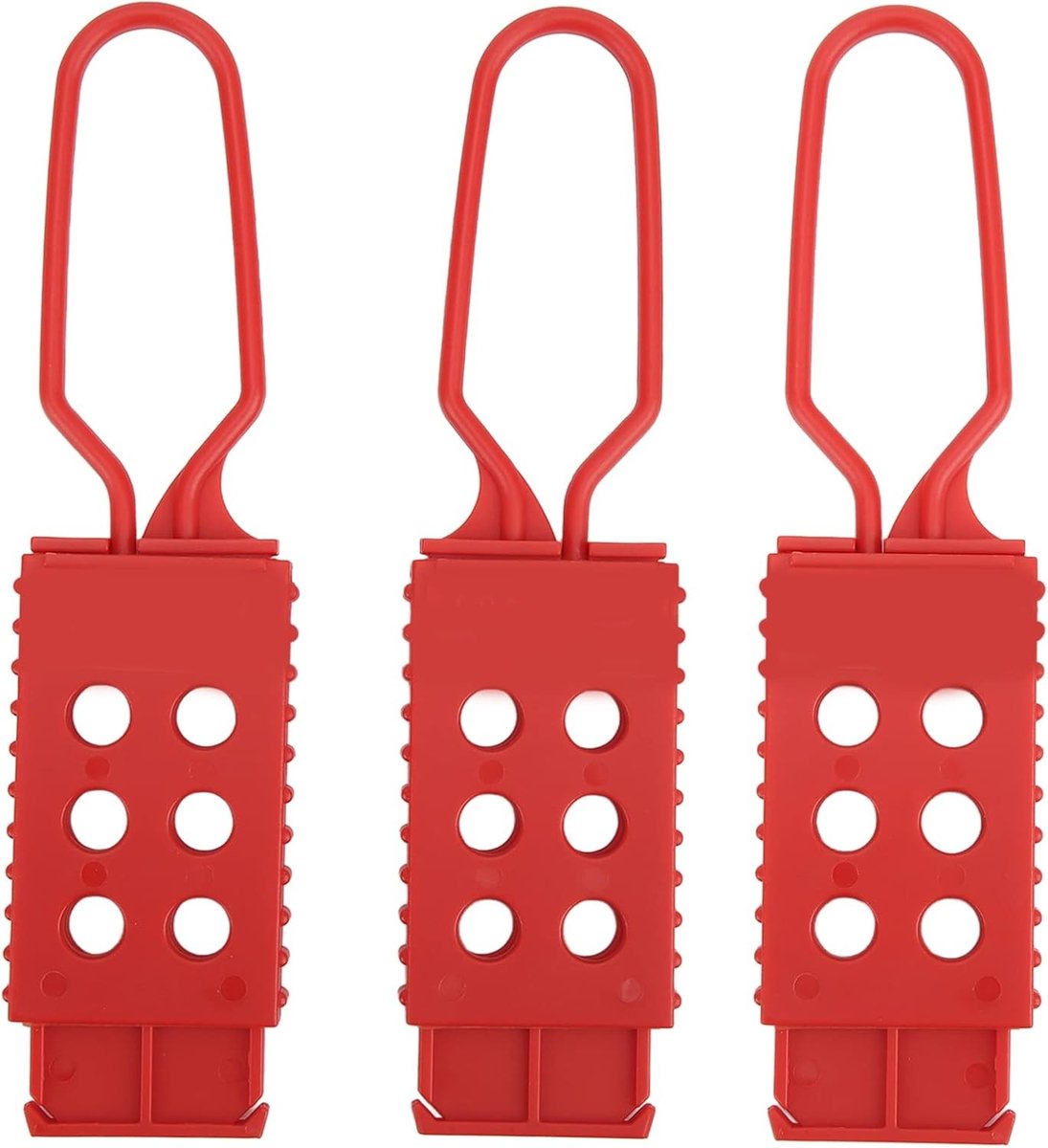Nylon Veiligheid Hangslot Hasp voor Elektrische Isolatie - 3 Stuks, 6 Gaten, Tag Out Lock Out Accessoires