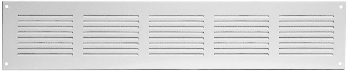 Ventilatierooster - Wandrooster Afvoer - Luchtcirculatie Verbeteren - Insectenbescherming - 400x100 mm - Wit