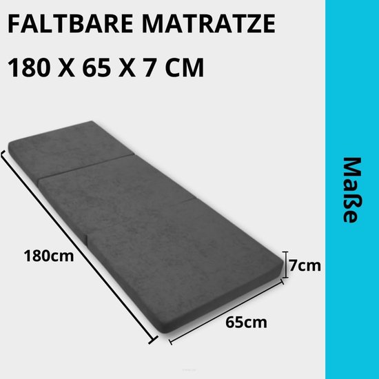 Opvouwbare Matras - Gastenbed Vouwbed - Comfortabel Slapen - Afneembare Hoes - 180 x 65 cm - Roze — afbeelding 4