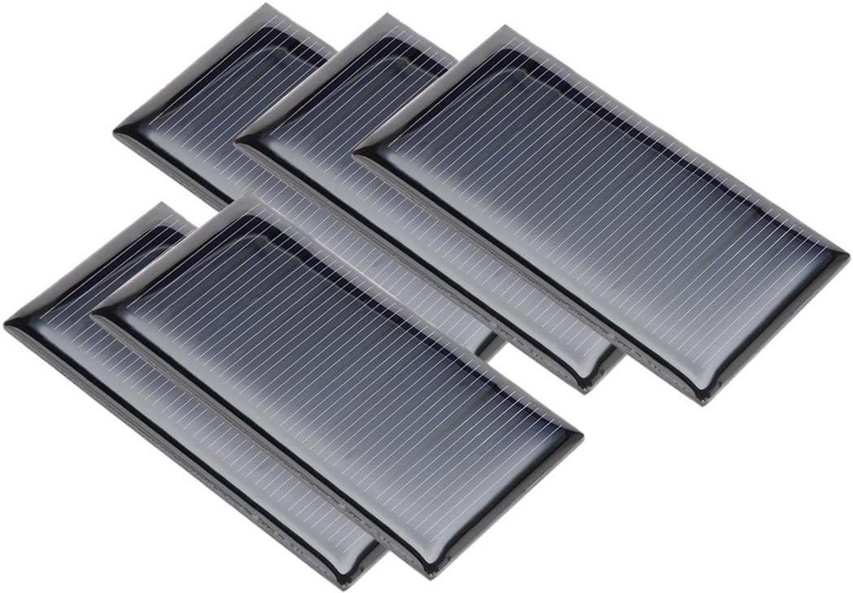 Mini Zonnecellen - Zonnepaneel Module - DIY Projecten - Compact Ontwerp - 5 Stuks - Zwart