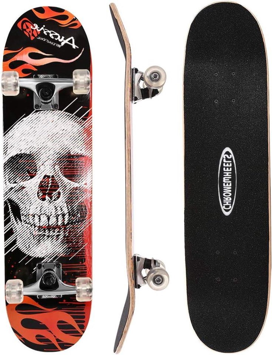 Skateboard Cruiser Longboard Skate Basis Stunts Doen Dubbele Kick Concave 31 x 8 Inch