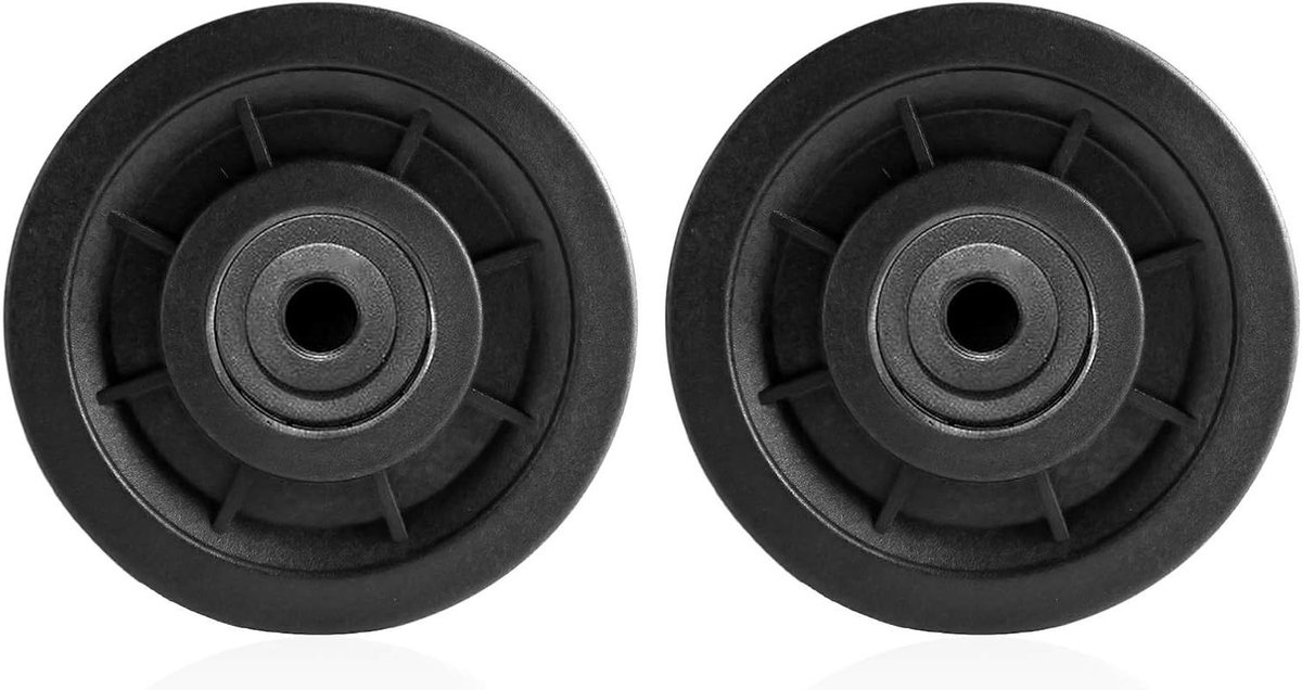 Kabelrol Katrol - Lagers Riemenschijf - Fitness Apparatuur - 360 Graden Rotatie - 90 mm Diameter - Zwart