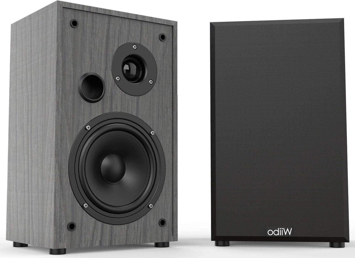 Hifi Luidsprekers - Boekenplank Model - Muziek Luisteren - Spiegelreflex Technologie - 100 W - Grijs