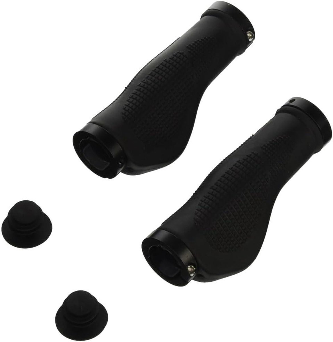 Fietsstuur Handvatten - Ergonomische Grepen - Comfortabel Fietsen - Dubbele Schroefbevestiging - 130 mm - Zwart