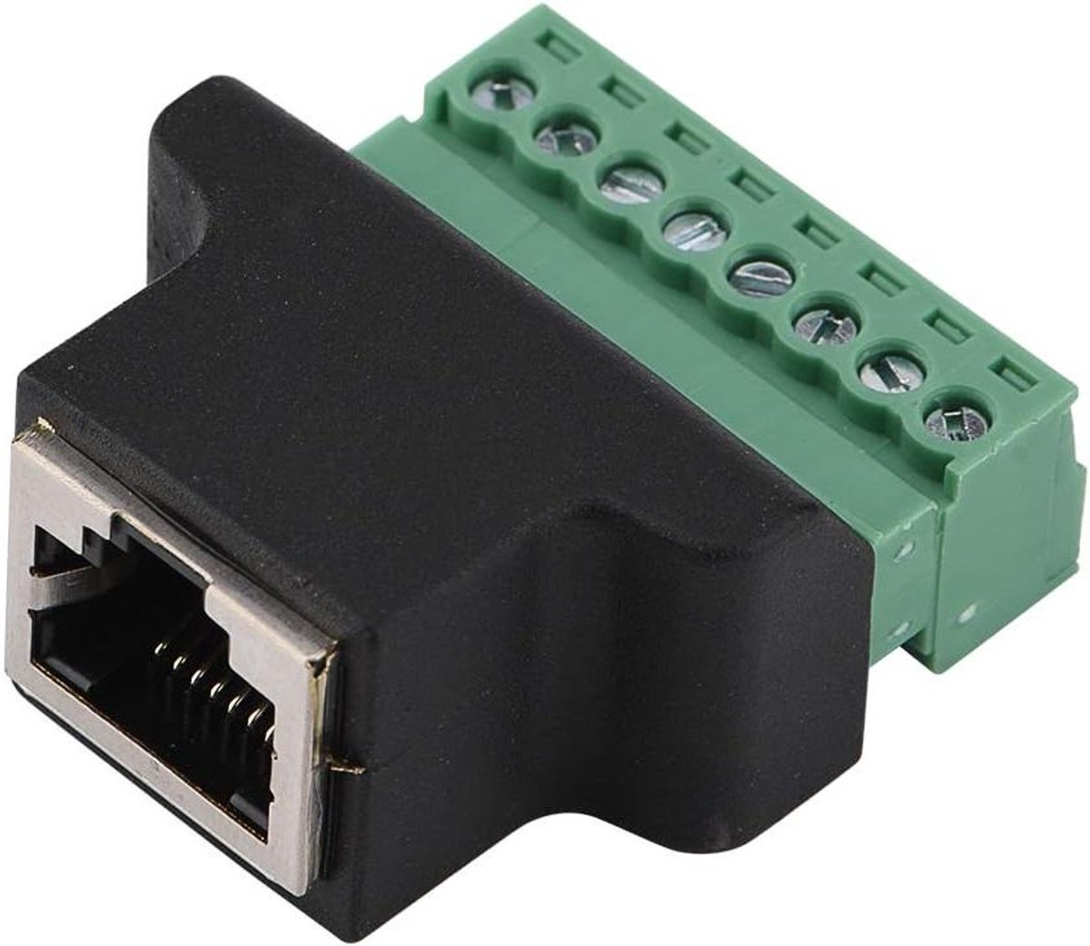 Ethernet Adapter - Netwerk Connector - Signaal Verbinding - Schroef Terminal - Compact Formaat - Zwart