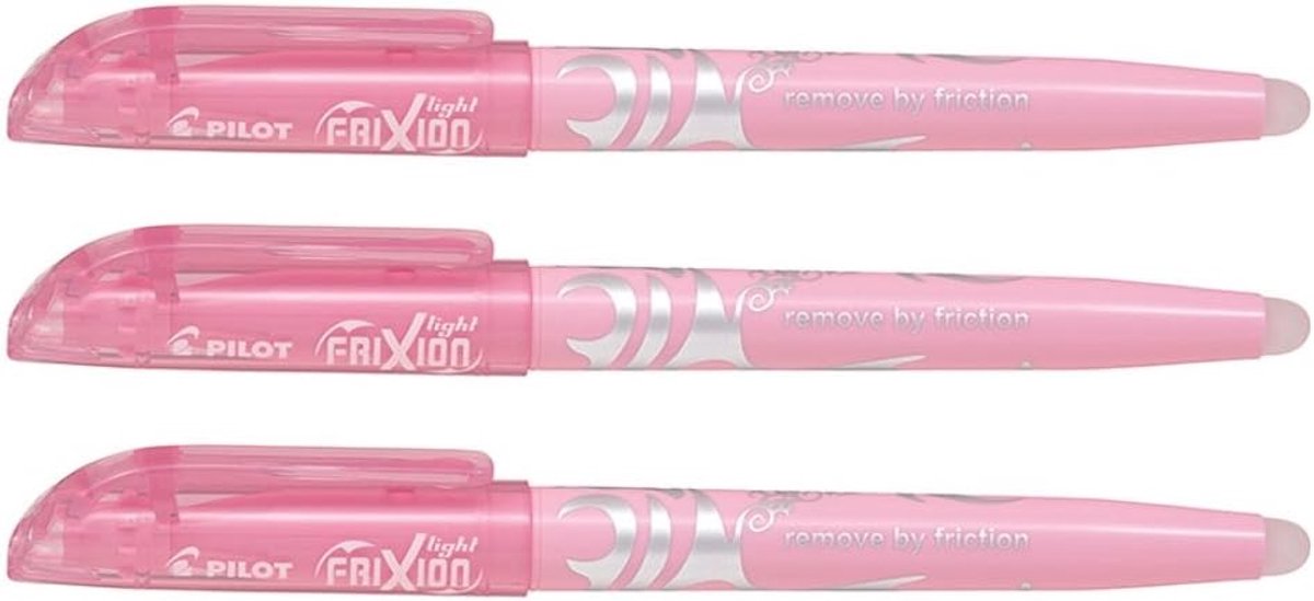 Thijox - Frixion Light Pastel Roze Set van 3 Schrijvers - Wrijfbare Markeerstiften - 3,8 mm Lijndikte - Ideaal voor School, Kantoor en Creatieve Proje