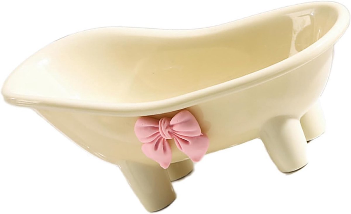 Schattige Mini Badhouder van Plastic, Decoratieve Opbergdoos voor Badkamer en Keuken, Robuuste Afvoerhouder voor Hygiënische Opslag en Organisatie