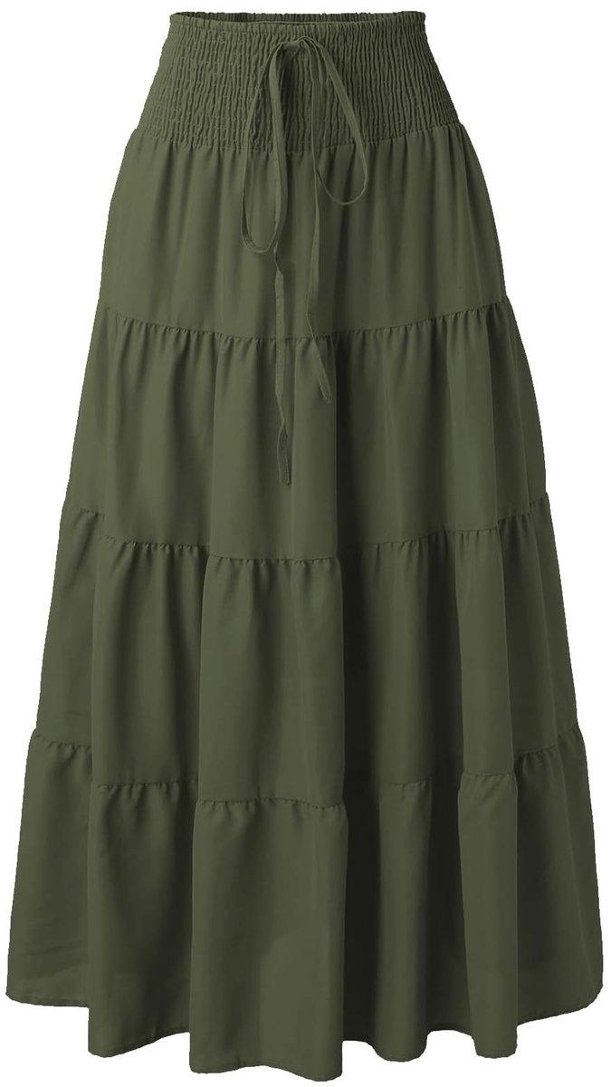 Inovra- Maxi Rok 2-in-1 Design - Hoge Taille - A-lijn - Lange Rok - Elastisch - Comfortabel Materiaal - Maxi-jurk