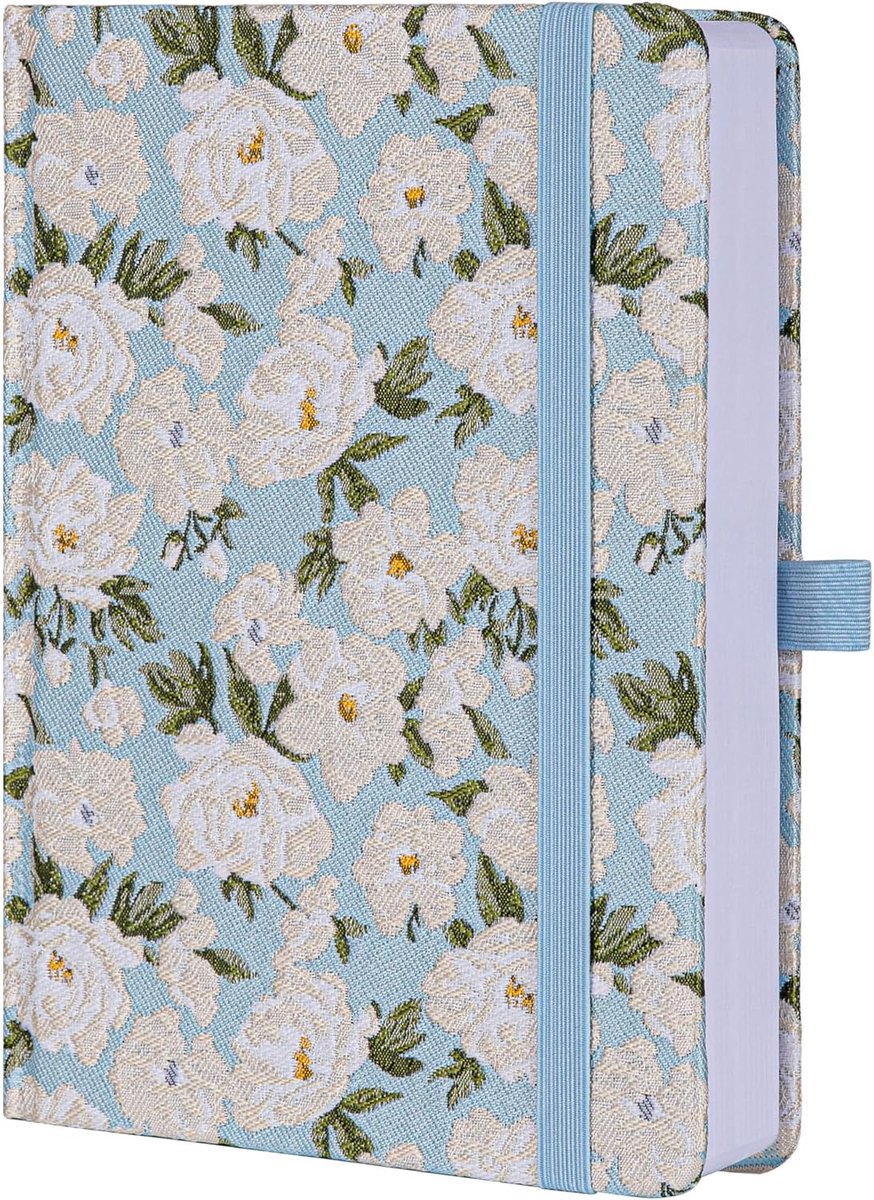 SnelShoppen - A5 Hardcover Lined Notebook met Bloemen Design, 316 Genummerde Pagina's, 100gsm Premium Papier, Perfect voor Schrijven, Studie, Reizen e