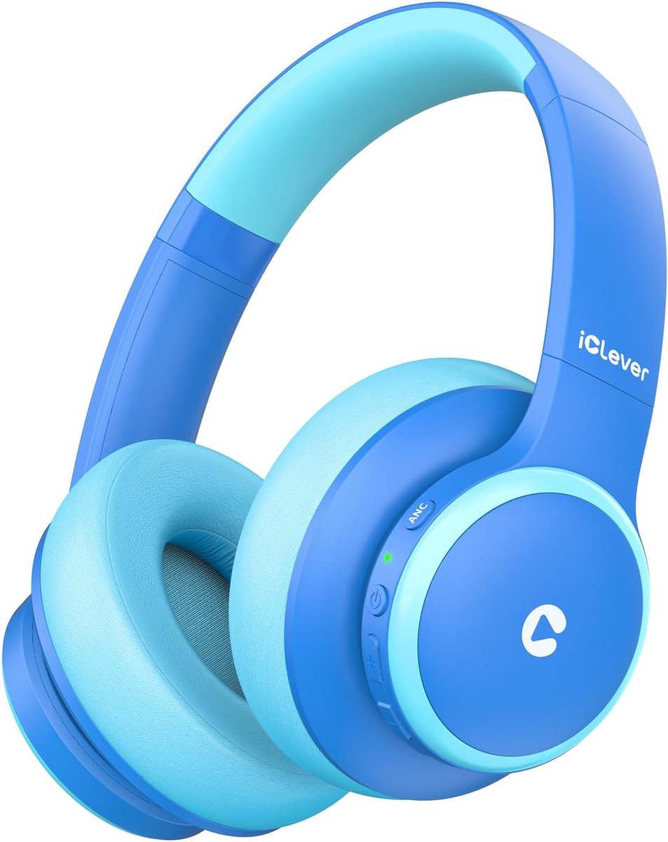 Thijox - Draadloze hoofdtelefoon voor kinderen met actieve ruisonderdrukking, 60 uur speeltijd, veilig volume 80dBA, Bluetooth 5.4, type C snel oplade