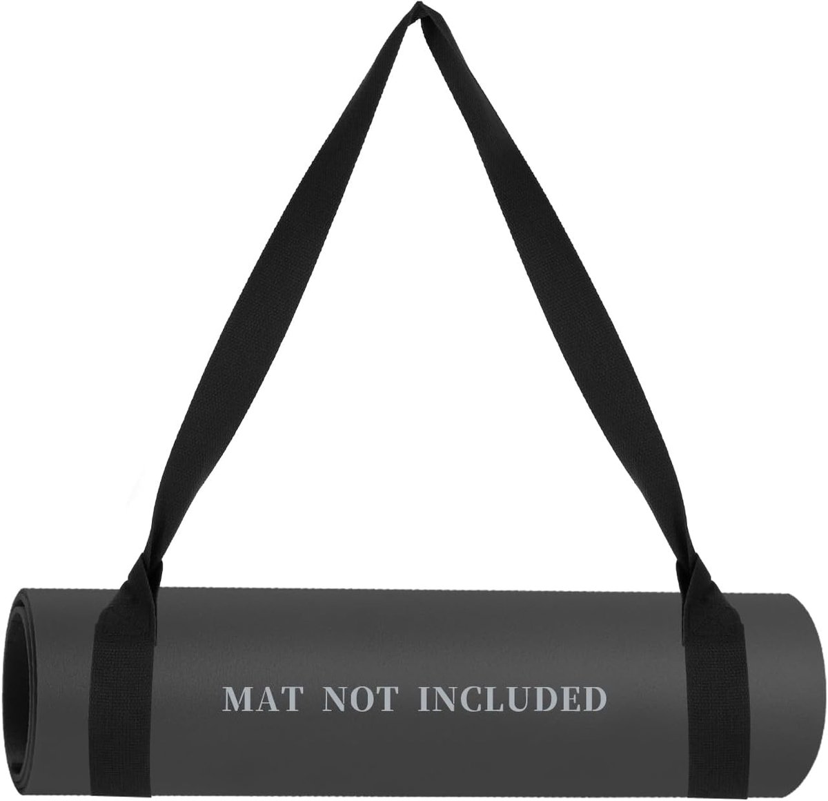 Thijox - Yogamat Draagriem - Verstelbare Yogamatband voor Alle Yogamatten - Elastische Yogariem voor Pilates, Rekken en Fitness - Zwart 152 x 4 cm - I