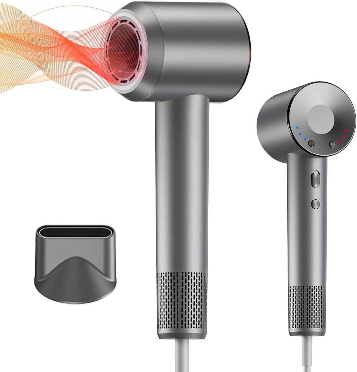Thijox - Professionele Ionische Haardroger 1600W met 4 Warmte-instellingen en 3 Snelheden - Perfect voor Thuis en Reizen, Slimme Temperatuurregeling,