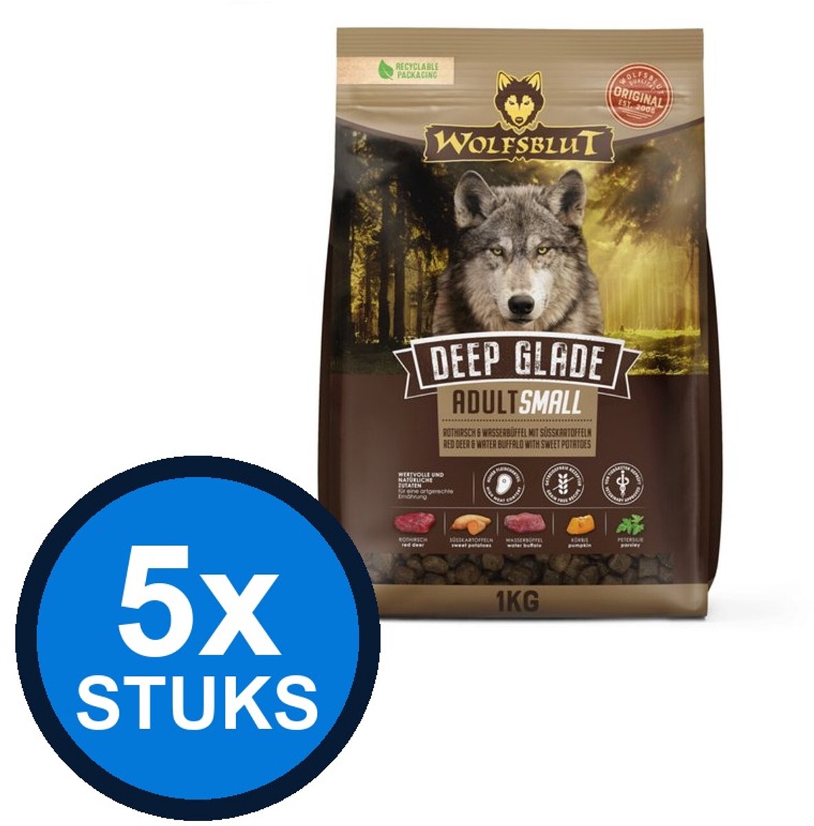 Wolfsblut Wolfsblut - Adult Deep Glade Small Breed - Hondenvoer Droogvoer - 1 kg