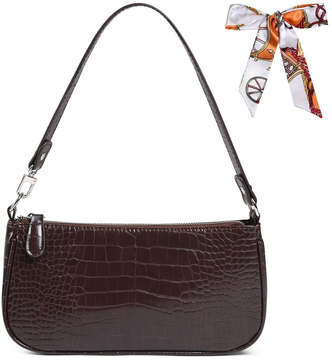 Dailygoods - Mini-Handtas van Leer voor Dames - Retro Krokodillenpatroon